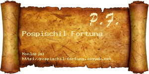 Pospischil Fortuna névjegykártya